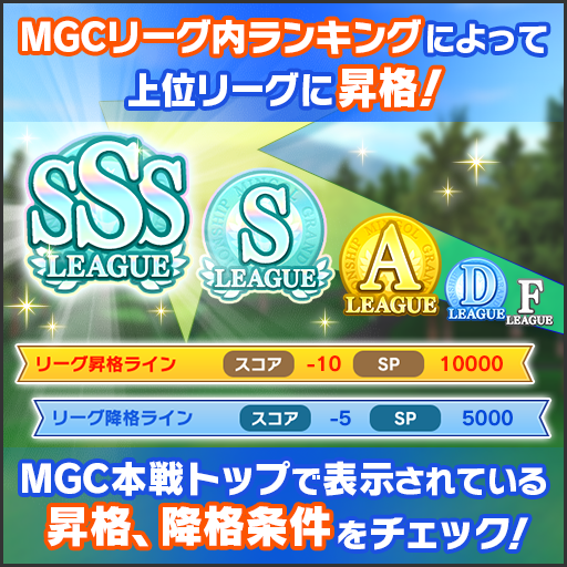 MGC リーグ内ランキングによって上位リーグに昇格！ MGC本戦トップで表示されている昇格、降格条件をチェック！